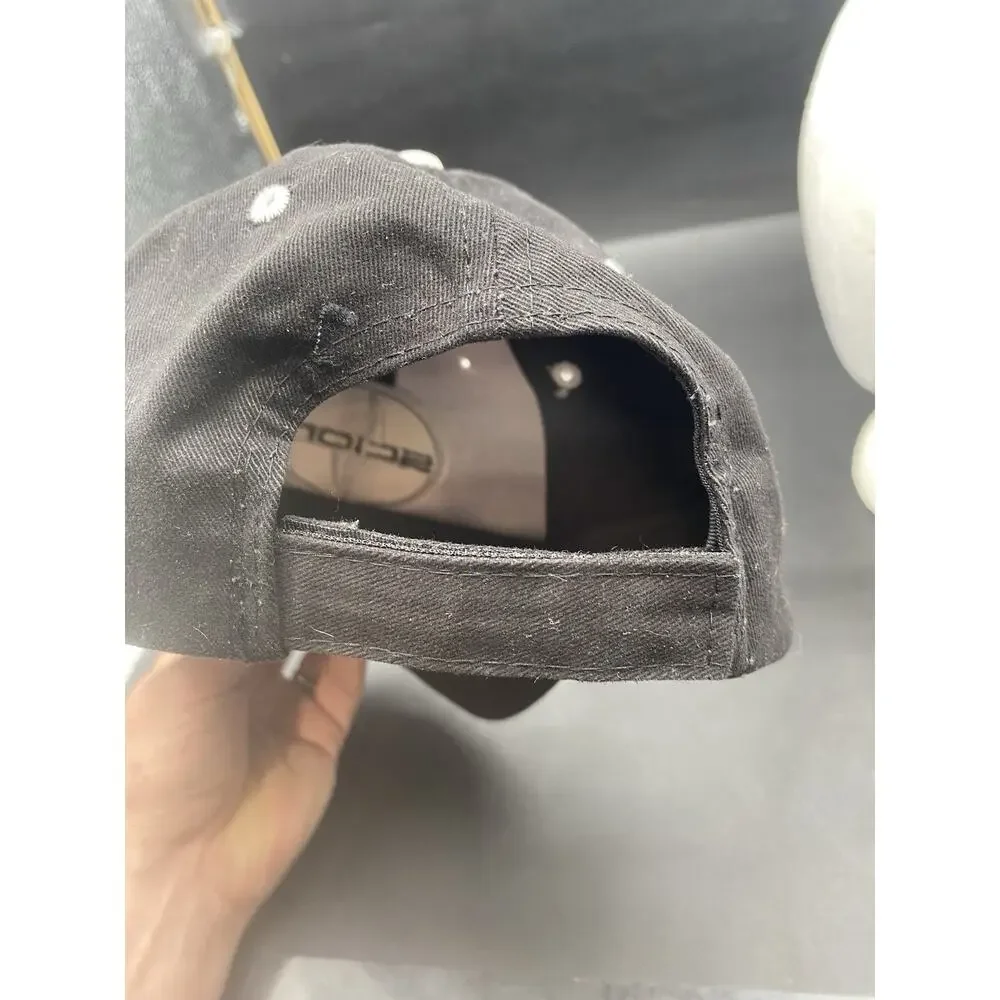 Vtg Scion Black Baseball Cap Hook& Loop Back Hat One Size Fits Most
